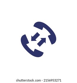 icono de llamada telefónica en blanco