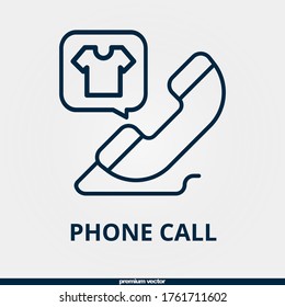 icono de llamada telefónica, icono de llamada telefónica lineal premium.