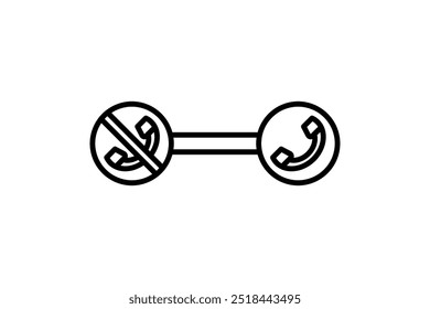 Phone call icon. Related to interaction. suitable for web site, app, user interfaces. Line icon style