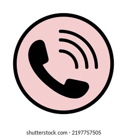 Phone call icon. Ringing phone