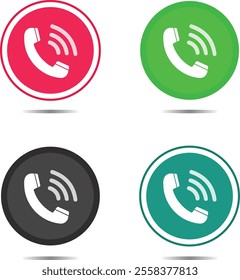 Phone call icon set collection template