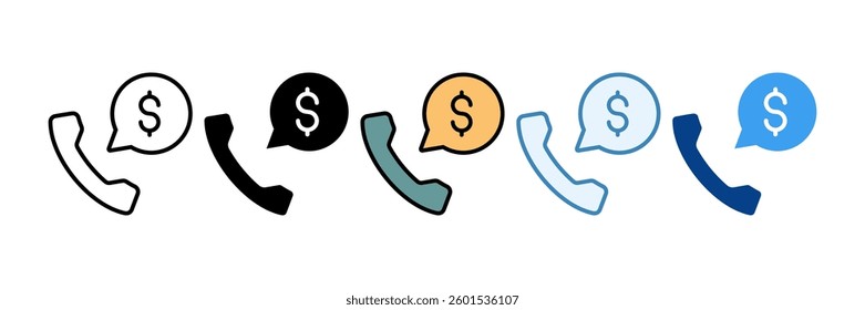 Phone Call Icon Set Multiple Style Collection