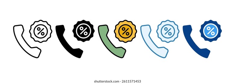 Phone Call Icon Set Multiple Style Collection