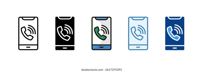 Phone Call Icon Set Multiple Style Collection