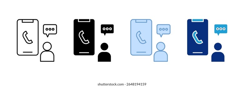 Phone Call Icon Set Multiple Style Collection