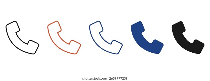 Phone Call Icon Set Multiple Style Collection