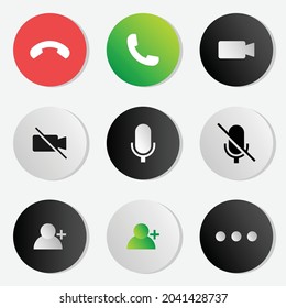Phone call icon set. Call icon vector. Smartphone device gadget vector illustration. 