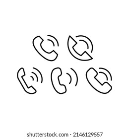 Phone Call Icon Set Vector Symbol Design Illustration