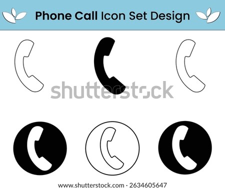 Phone Call Icon set vector design. 