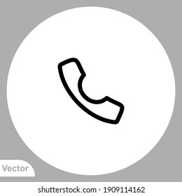 Phone call icon sign vector,Symbol, logo illustration for web and mobile