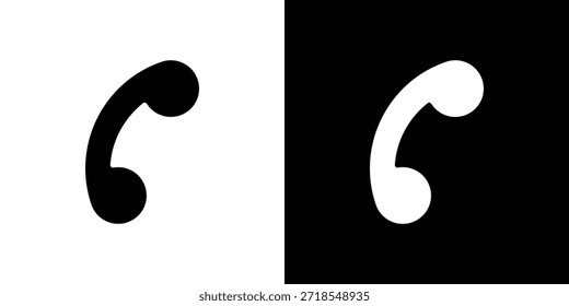 Telefonanruf Symbol Silhouette Vektorgrafik einzelne flache Stil