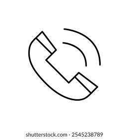 Ícone de Telefonema Conjunto de arte vetorial de linha fina única
