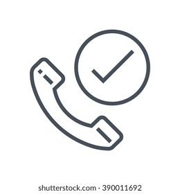 Phone call icon suitable for info graphics, websites and print media and  interfaces. Line vector icon.