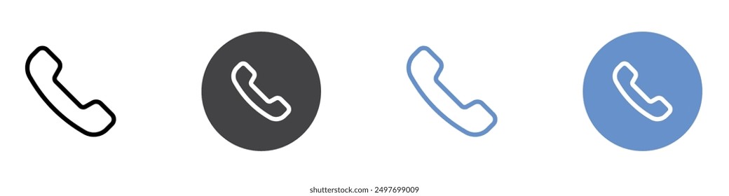 phone call icon Symbol collection thin outline set