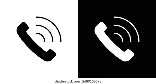Símbolo de icono de llamada telefónica. símbolo plano simple sobre fondo en blanco.