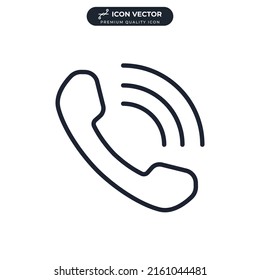 Plantilla de símbolo de icono de llamada telefónica para la ilustración vectorial de la colección de diseño gráfico y web