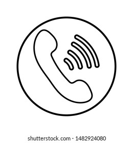 Phone Call icon symbol vector on white background. vector illustration.