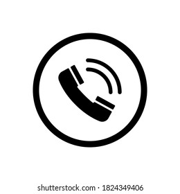 Phone call icon symbol vector on white background