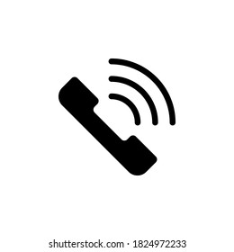 Phone call icon symbol vector on white background
