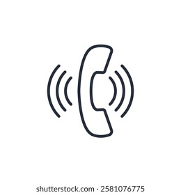 Phone call icon symbol vector sign isolated on white background illustration for graphic and web design