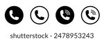 Phone call icon. Telephone icon symbol. Vector illustration
