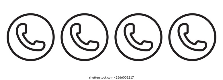 Phone call icon. Telephone icon symbol. Vector illustration