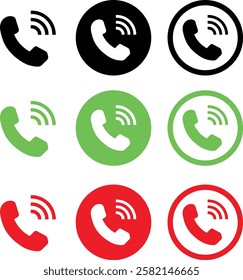 Phone call icon. Telephone icon symbol. Vector illustration