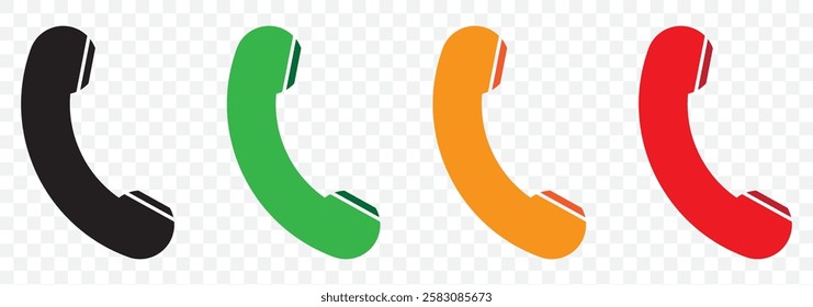 Phone call icon. Telephone icon symbol. Vector illustration. Phone call icon vector isolated on white background. Call icon in a flat style. Trendy telephone template for web site, sign. Eps 10.