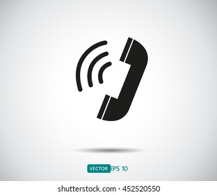 Phone call icon. Telephone icon symbol. Mobile logo vector -  illustration
