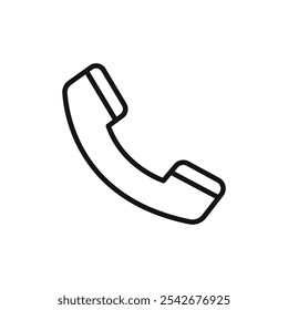 Phone call icon Thin line art isolated