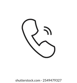 Phone call icon thin line vector isolated