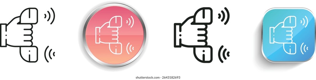 phone call icon. Thin Linear, Regular and Button Style Design Isolated On White Background