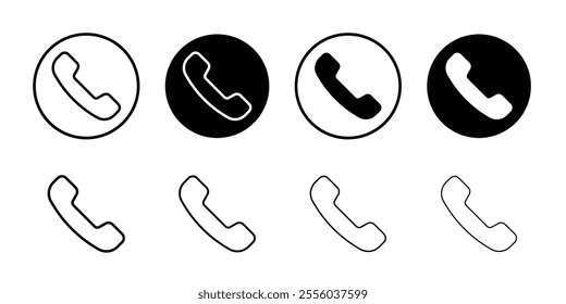 phone call icon Thin outline art symbol