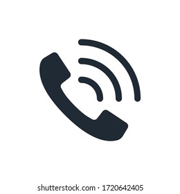 Phone Call Icon In Trendy Design Eps10