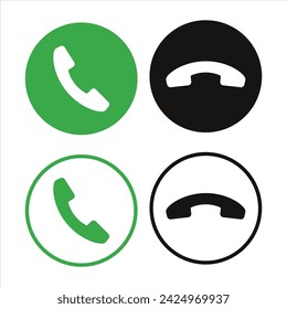 Phone call icon variation set