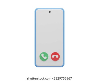 Icono de llamada telefónica vector 3d transparente