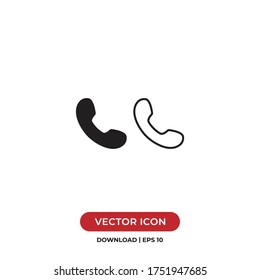 Vector de icono de llamada telefónica. Aceptar el signo de llamada