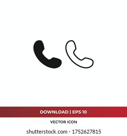 Phone call icon vector. Accept call sign