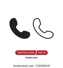 Phone call icon vector. Accept call sign