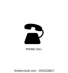 phone call icon vector black design