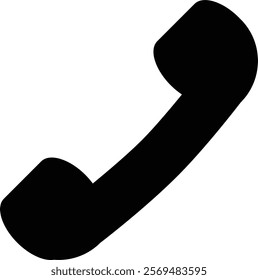 phone call icon vector black illustration