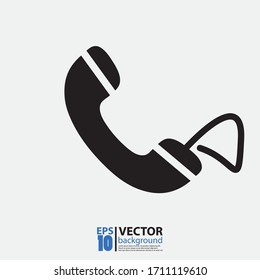 Diseño vectorial de icono de llamada telefónica. Ilustración vectorial Eps 10.