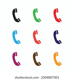 Phone call icon, Call icon vector design, Contact icon clip art, illustration simple minimal editable design.