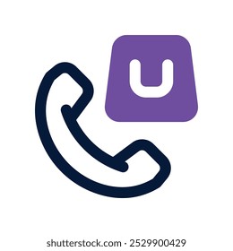 phone call icon. vector dual tone icon for your website, mobile, presentation, and logo design.