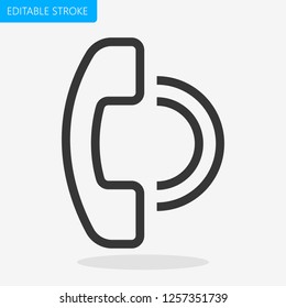 Phone Call Icon Vector Editable stroke. Pixel perfect