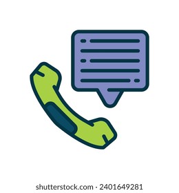 phone call icon. vector filled color icon for your website, mobile, presentation, and logo design.