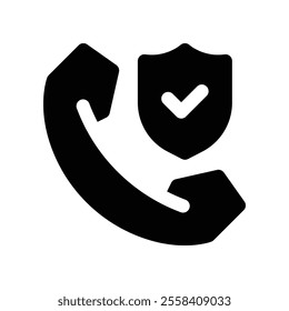 phone call icon. vector glyph icon for your website, mobile, presentation, and logo design.