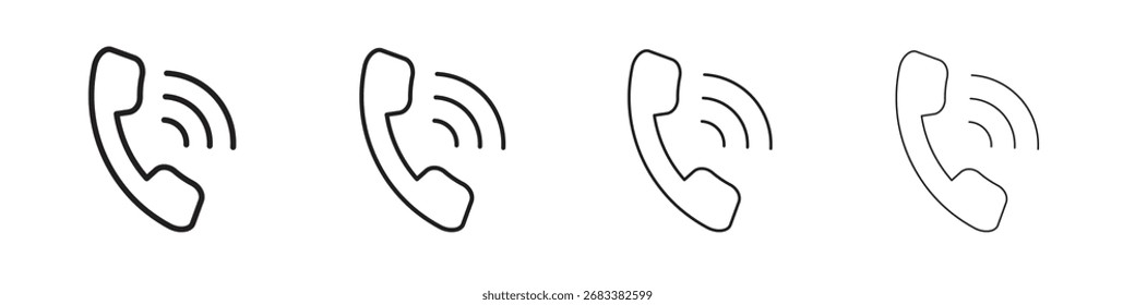 Phone call icon vector graphics. black style vector icons