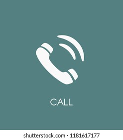 Phone call  icon vector illustration. Telephone symbol.