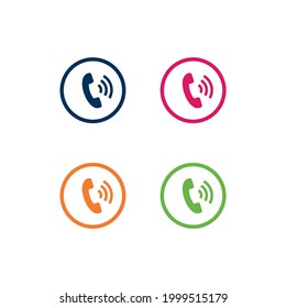 ilustración de vector de icono de llamada telefónica